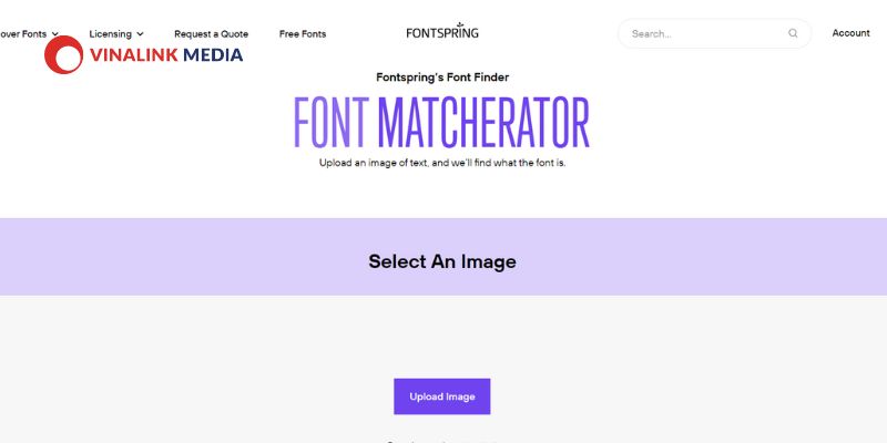 Tìm font qua ảnh bằng Fontspring Matcherator